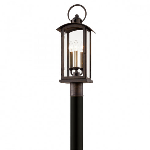 Troy Chaplin 3 Light Post in Vienna Bronze Finish Model: P7445-VBZ