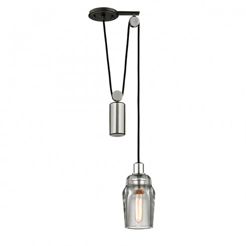 Troy Citizen Pendant in Graphite and Polished Nickel Finish Model: F5992-GRA/PN