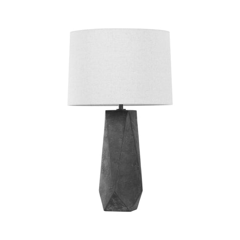 Troy Coronado Table Lamp in Patina Brass/Ceramic Ash Black Finish Model: PTL1129-PBR/CHB