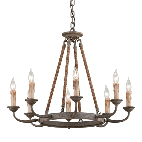 Troy Cyrano Chandelier in Earthen Bronze Finish Model: F6116-EB