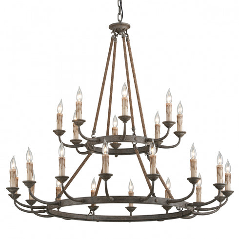 Troy Cyrano Chandelier in Earthen Bronze Finish Model: F6118-EB