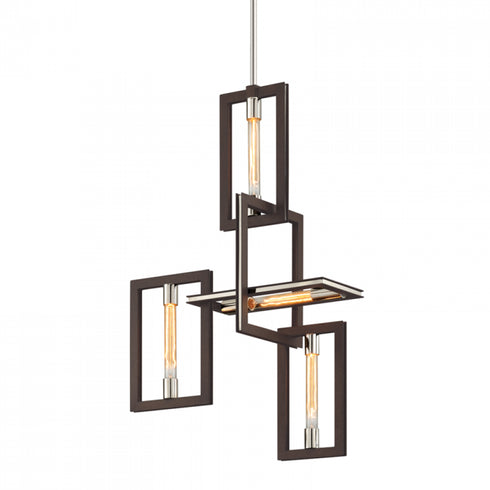 Troy Enigma 4 Light Pendant Model: F6184-TBZ/SS