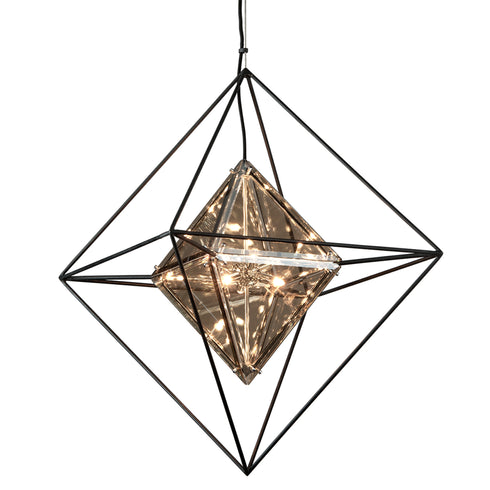 Troy Epic Chandelier in Textured Iron Finish Model: F5326-TRN