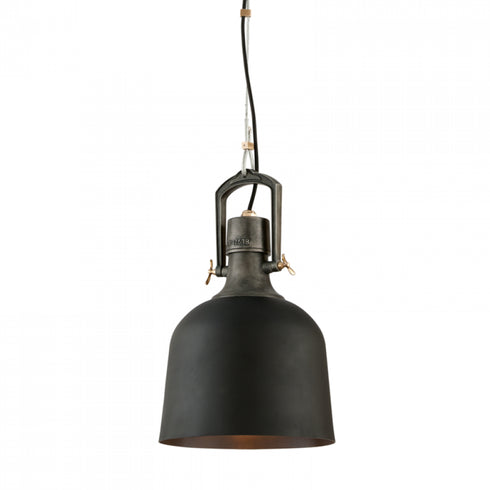 Troy Hangar 31 1 Light Pendant Small Model: F3545-SBK/APW/PBR