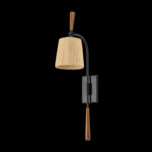 Troy Harlyn Wall Sconce in Textured Black Finish Model: B1629-TBK