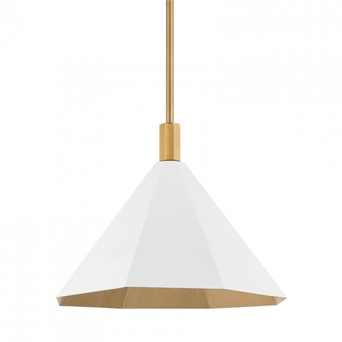 Troy Huntley 1 Light Pendant Model: F8322-PBR/SWH