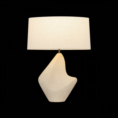 Troy Huntly Table Lamp in Bronze / Ceramic Ivory Breakstone Finish Model: PTL3727-BRZ/CIB