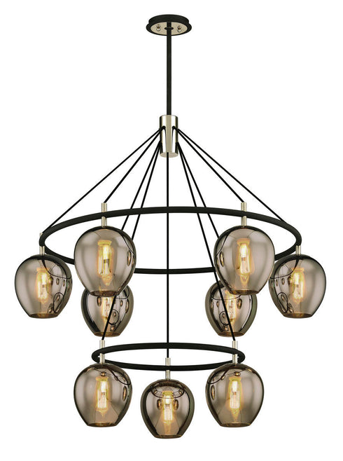 Troy Iliad Chandelier Model: F6219-TBK/PN