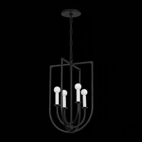 Troy Kael Lantern in Black Iron Finish Model: F3214-BI