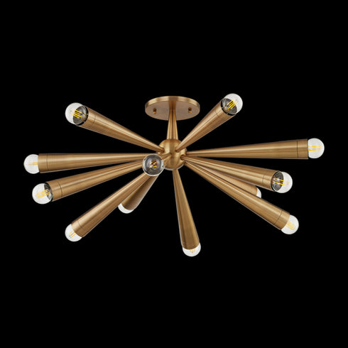 Troy Keanu 12 Light Semi Flush Mount Model: C1030-PBR