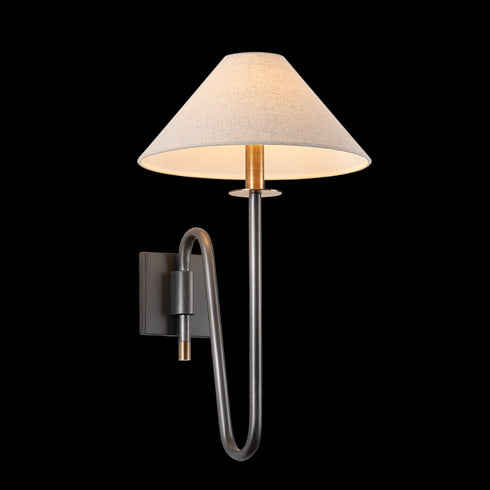 Troy Mateo Wall Sconce in Patina Brass and Graphite Finish Model: B2121-PBR/GRA