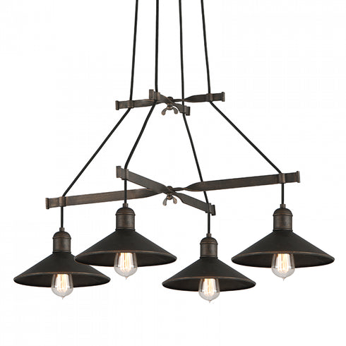 Troy Mccoy Chandelier in Vintage Bronze Finish Model: F5427-VBZ