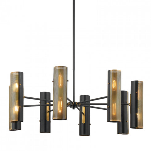 Troy Mikka 16 Light Chandelier Model: F5642-PBR/SBK