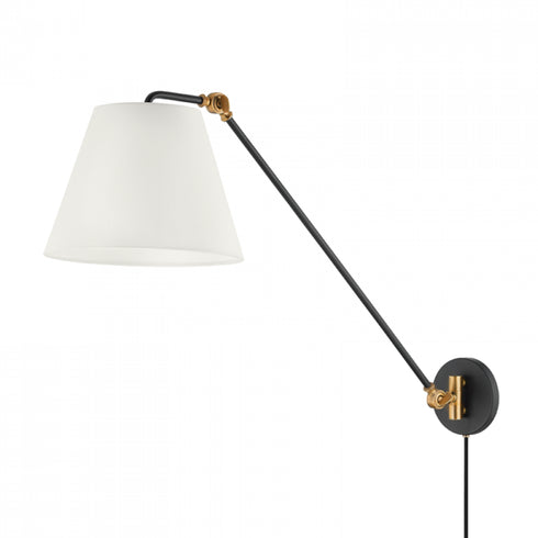 Troy Navin 1 Light Portable Sconce Model: PTL2627-PBR/TBK