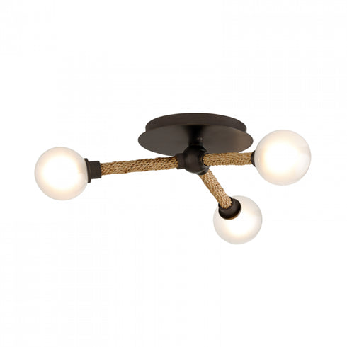 Troy Nomad 3 Light Semi Flush Model: C7250-BRZ