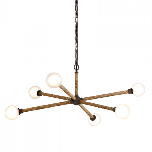 Troy Nomad 6 Light Chandelier Model: F7256-BRZ