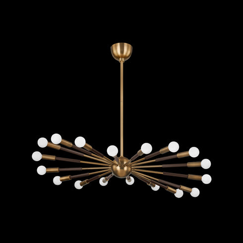 Troy Obie Chandelier in Patina Brass/Bronze Finish Model: F3036-PBR/BRZ