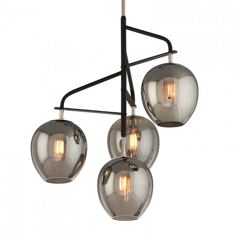Troy Odyssey 4 Light Pendant Medium Model: F4296-TBK/PN