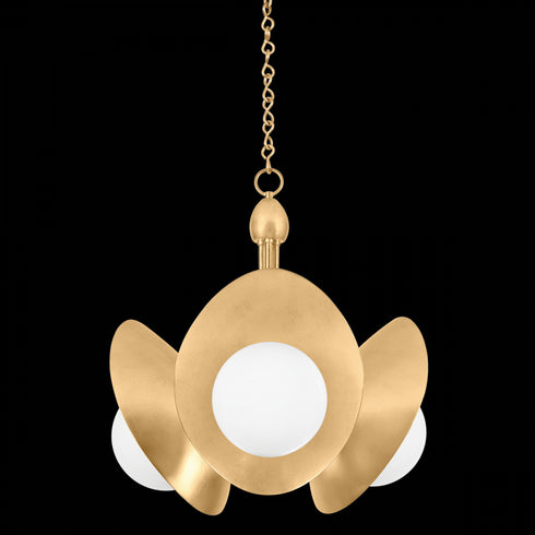 Troy Olson Chandelier in Vintage Gold Leaf Finish Model: F3024-VGL