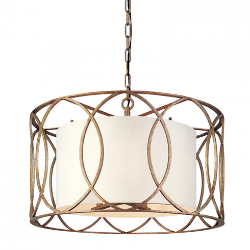 Troy Sausalito Chandelier in Silver Gold Finish Model: F1285-SG