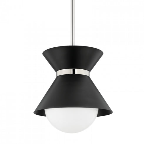 Troy Scout 1 Light Large Pendant Model: F8620-SBK/PN