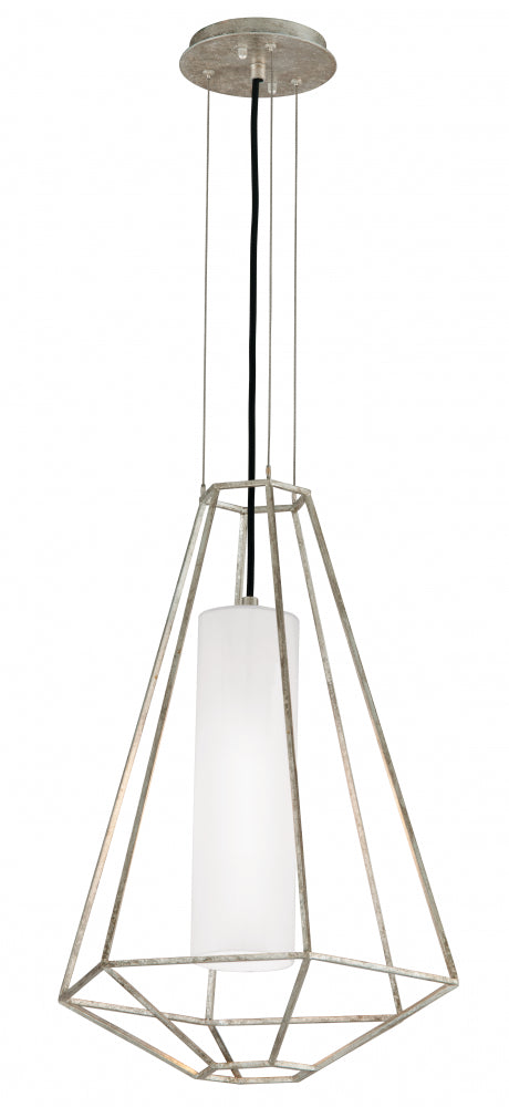 Troy Silhouette Pendant in Silver Leaf Finish Model: F5253-SL