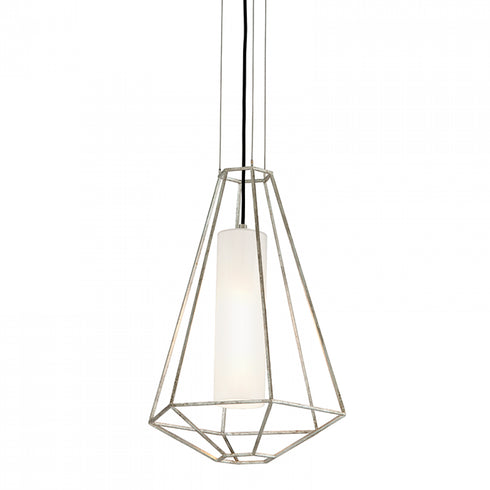 Troy Silhouette Pendant in Silver Leaf Finish Model: F5253-SL