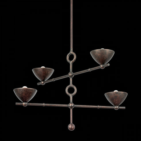 Troy Vishal Chandelier in Black Patina Gold Finish Model: F2338-BPG