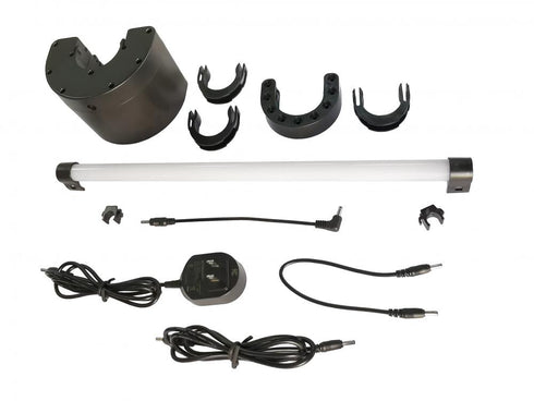 Umbrella Lights Craftmade 4 Light LED Umbrella Lighting Kit in Flat Black Finish Model: UML-LED-FB-4L