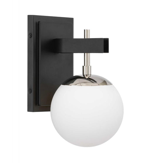 Varaluz Allie 1 Light Bath Blac Polished Nickel Model: 352B01BLPN