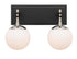 Varaluz Allie 2 Light Bath Blac Polished Nickel Model: 352B02BLPN