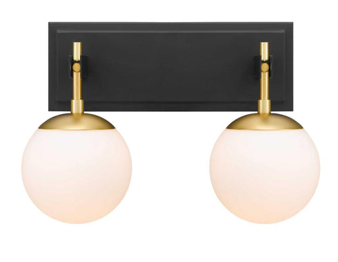 Varaluz Allie 2 Light Bath Blac Satin Brass Model: 352B02BLSB
