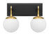 Varaluz Allie 2 Light Bath Blac Satin Brass Model: 352B02BLSB