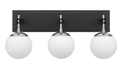 Varaluz Allie 3 Light Bath Blac Polished Nickel Model: 352B03BLPN