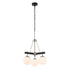 Varaluz Allie 3 Light Chandelier Blac Polished Model: 352C03BLPN