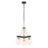 Varaluz Allie 3 Light Chandelier Blac Satin Brass Model: 352C03BLSB