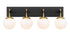 Varaluz Allie 4 Light Bath Blac Satin Brass Model: 352B04BLSB