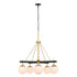 Varaluz Allie 5 Light Chandelier Blac Satin Brass Model: 352C05BLSB