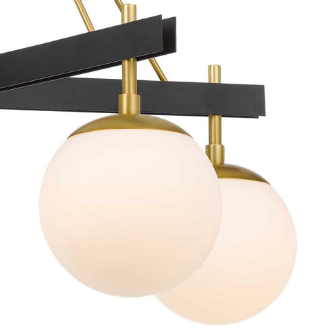 Varaluz Allie 5 Light Chandelier Blac Satin Brass Model: 352C05BLSB
