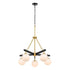 Varaluz Allie 5 Light Chandelier Blac Satin Brass Model: 352C05BLSB
