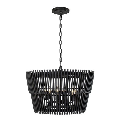 Varaluz Apollo 6 Light Pendant Carbon Model: 355P06SCB