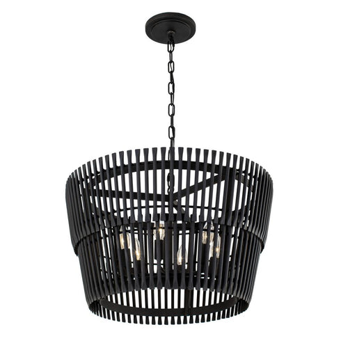Varaluz Apollo 6 Light Pendant Carbon Model: 355P06SCB