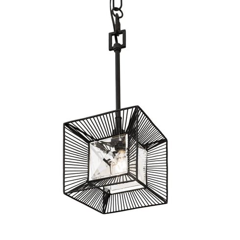 Varaluz Arcade 1 Light Mini Pendant Carbon Model: 366M01CB