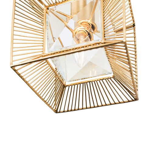 Varaluz Arcade 1 Light Mini Pendant French Gold Model: 366M01FG