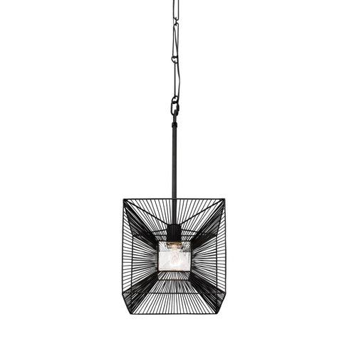 Varaluz Arcade 1 Light Pendant Carbon Model: 366P01CB