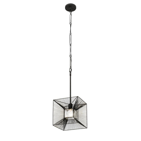 Varaluz Arcade 1 Light Pendant Carbon Model: 366P01CB
