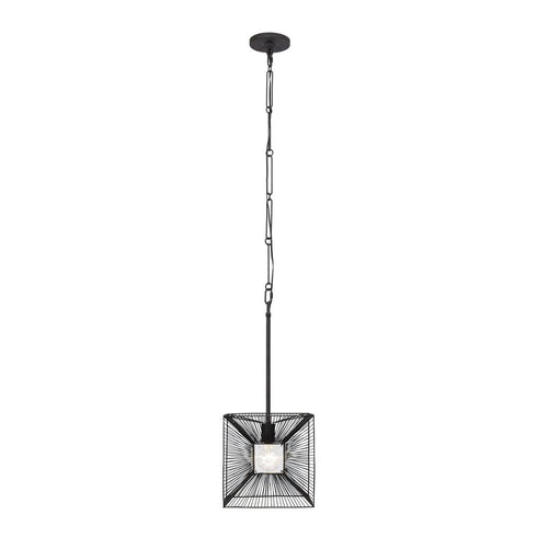 Varaluz Arcade 1 Light Pendant Carbon Model: 366P01CB