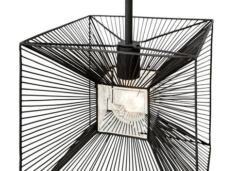 Varaluz Arcade 1 Light Pendant Carbon Model: 366P01CB