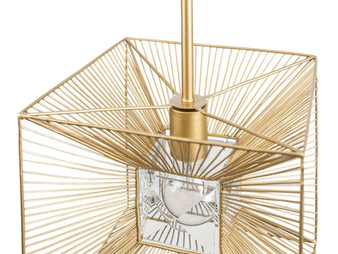 Varaluz Arcade 1 Light Pendant French Gold Model: 366P01FG
