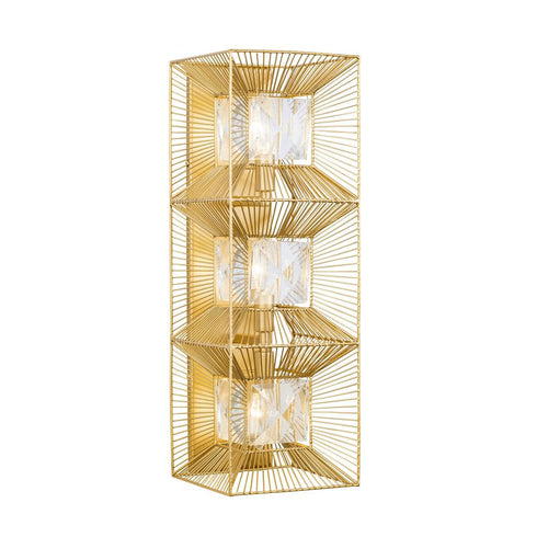Varaluz Arcade 3 Light Sconce French Gold Model: 366W03FG